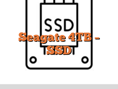 Seagate 4TB - SSD